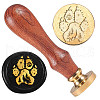 Golden Plated Brass Sealing Wax Stamp Head AJEW-WH0208-949-1