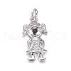 Brass Micro Pave Cubic Zirconia Pendants ZIRC-P060-18P-1