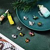 40Pcs 4 style Electroplated Glass Pendants EGLA-YW0001-13-7