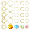 CHGCRAFT 40Pcs 4 Styles Alloy Linking Rings FIND-CA0008-97-1