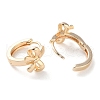 Brass Bowknot Hoop Earrings EJEW-C121-05G-2