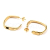 Ion Plating(IP) 304 Stainless Steel Twist Rectangle Stud Earrings EJEW-K244-17G-2