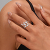 925 Sterling Silver Micro Pave Cubic Zirconia Open Rings for Women IW9494-3-4