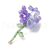 Resin Flower Pendants PALLOY-TA00251-03-4