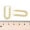 Brass Twist Rectangle Hoop Earrings for Women EJEW-L297-01B-G-5