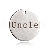 Non-Tarnish Spray Painted Stainless Steel Pendants STAS-F090-03P-1