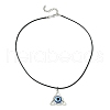 Alloy Resin Pendant Necklace for Women NJEW-JN04563-1