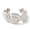 Rack Plating Brass Conch Open Cuff Bangles BJEW-B098-01P-2
