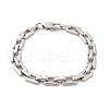 304 Stainless Steel Rectangle Link Chain Bracelets for Women Men BJEW-F488-30P-01-4