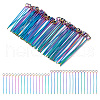 100Pcs 2 Style Rainbow Color 304 Stainless Steel Eye Pins STAS-PJ0001-17-2