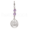 Lotus Alloy Pendant Decorations HJEW-JM02841-4