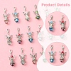 20Pcs 5 Colors Angel Glass Acrylic Pendants HJEW-FS00016-3