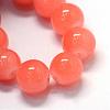 Baking Painted Imitation Jade Glass Round Bead Strands DGLA-Q021-6mm-31-2