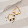 Stylish Stainless Steel Star Hoop Earrings SL4993-2