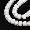Luminous Handmade Silver Foil Glass Beads Strands FOIL-N029-02B-01-4