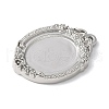 Brass Brass Pendant Cabochon Settings KK-V005-02P-01-2