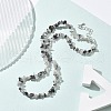 Natural Tourmalinated Quartz Chip Beaded Necklaces for Men Women NJEW-G159-01R-3