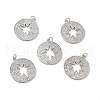 Brass Micro Pave Cubic Zirconia Pendants KK-E068-VB430-2