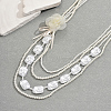 Elegant Vintage Plastic Multi-Layer Pearl Flower Pendant Necklaces for Women LQ8641-4