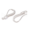 Rack Plating Brass Cubic Zirconia Earring Hooks KK-S374-05P-06-2