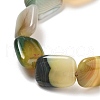 Natural Banded Agate Beads Strands G-K392-B05-13x18mm-4