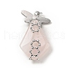 Natural Rose Quartz Pendants G-C246-04P-2