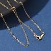 Brass Long Oval Link Chain Necklaces for Women Men NJEW-Z068-05G-1