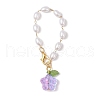 Glass Flower Cup Charms HJEW-JM02851-5