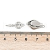 Brass Micro Pave Cubic Zirconia Box Clasps KK-P291-37P-4