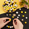   14 Styles Painted & Unfinished Natural Wood Beads WOOD-PH0002-43-3