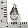Rack Plating Brass Micro Pave Clear Cubic Zirconia Pendants KK-E114-02P-02-3