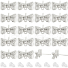 SUNNYCLUE 20Pcs Alloy Rhinestone Bowknot Stud Earring Findings EJEW-SC0001-49-1