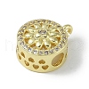 Rack Plating Brass Micro Pave Cubic Zirconia Tube Bails KK-A220-08G-2
