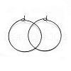 304 Stainless Steel Hoop Earring Settings STAS-H467-01B-35MM-1