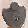 Brass Micro Pave Clear Cubic Zirconia Infinity Heart Pendant Necklaces for Women NJEW-C067-08GP-3