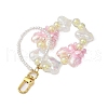 Butterfly Heart Acrylic Pendant Decoration HJEW-JM02011-4