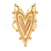 304 Stainless Steel Heart Open Cuff Rings for Women RJEW-Z051-01G-2