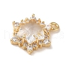 Brass with Cubic Zirconia Pendants KK-G499-15G-02-2