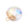 2Pcs Glass Pendants PALLOY-JF03763-5