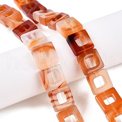 Natural Red Agate Beads Strands G-N342-102A-1