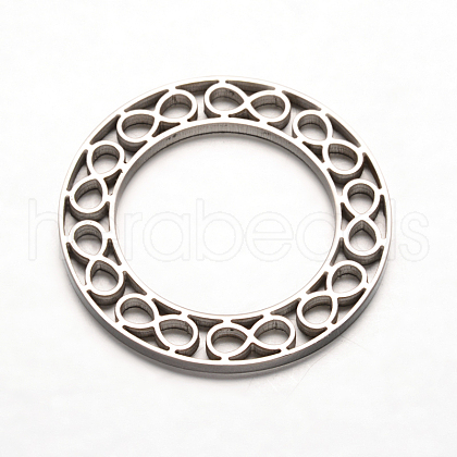 Tarnish Resistant 304 Stainless Steel Infinity Linking Rings STAS-F079-01P-1