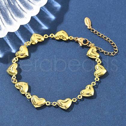 201 Stainless Steel Link Bracelets for Women BJEW-Z103-01G-01-1
