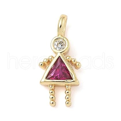 Brass Micro Pave Cubic Zirconia Pendants ZIRC-I356-17G-B06-1
