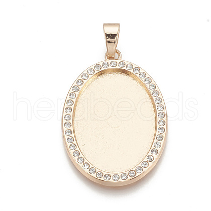 Alloy Pendant Cabochon Settings PALLOY-S108-01KC-1