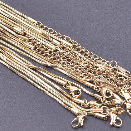 1.5MM Unisex 304 Stainless Steel Snake Chains Necklaces YL8473-2-1