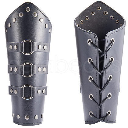 Imitation Leather Cuff Cord Bracelet BJEW-WH0011-25A-1