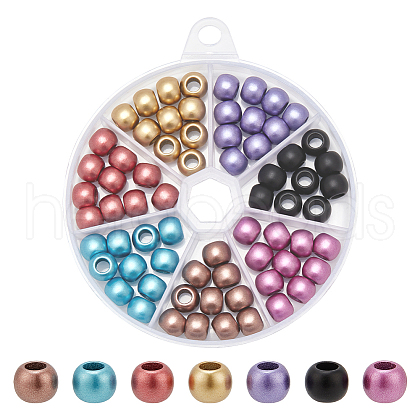 ARRICRAFT 70pcs 7 Colors Rondelle Spray Painted Acrylic Beads ACRP-AR0001-08-1