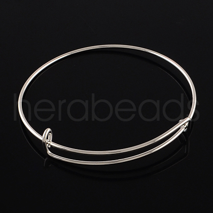 Adjustable Iron Expandable Bangle Making BJEW-R038-P-1