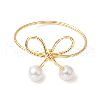 Shell Pearl Finger Ring RJEW-TA00124-1
