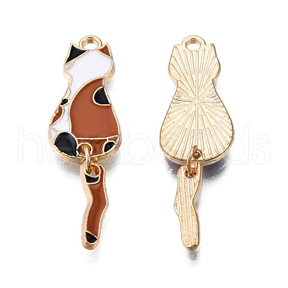 Eco-Friendly Alloy Enamel Pendants X-ENAM-T011-84C-NR-1